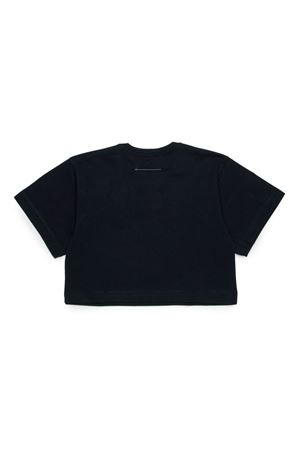 tshirt in cotone nero MAISON MARGIELA KIDS | M60672MM04IM6900